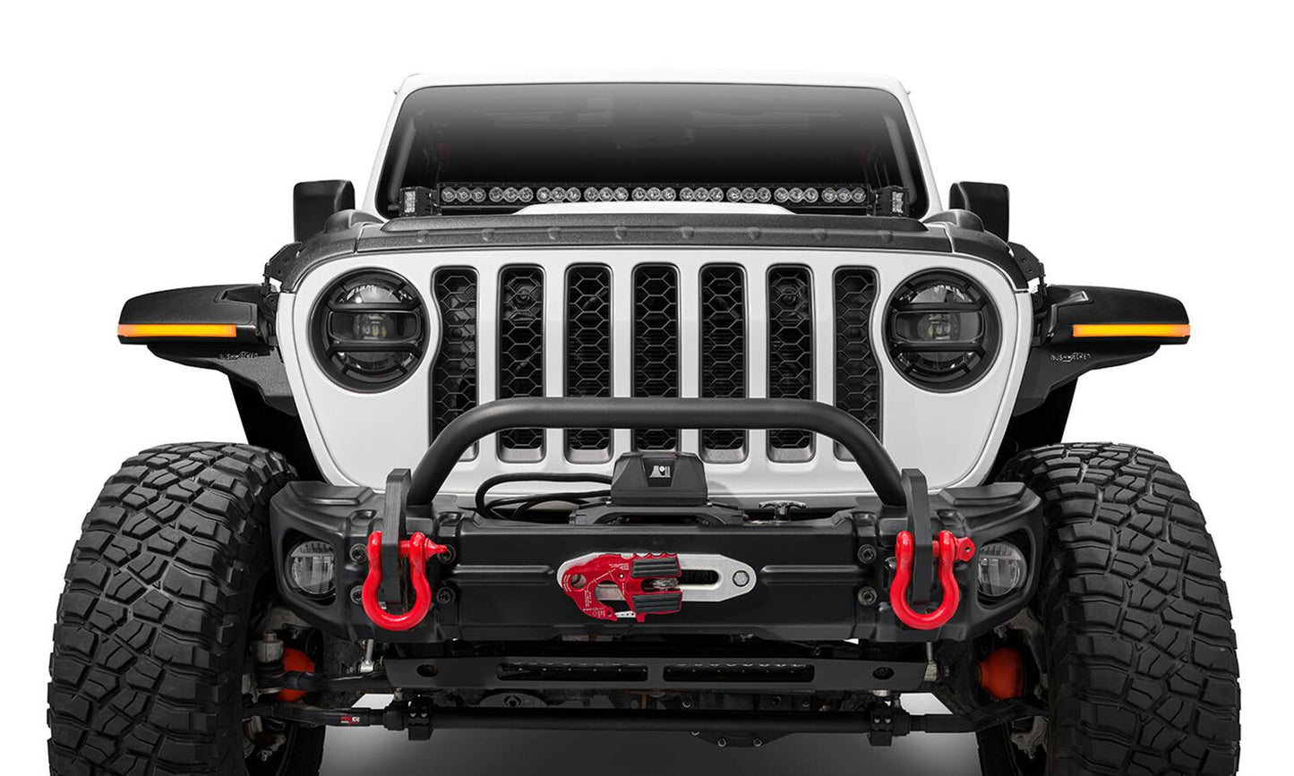 Black Trail Armor Hood Stone Guard For 18-23 Jeep Wrangler JL 2&4 Dr, 20-22 Gladiator Bushwacker-3