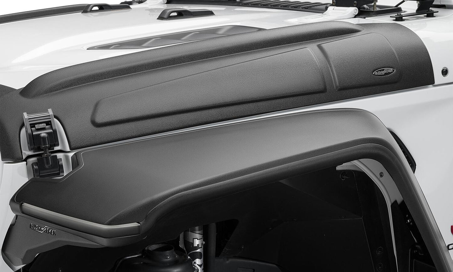 Black Trail Armor Hood Stone Guard For 18-23 Jeep Wrangler JL 2&4 Dr, 20-22 Gladiator Bushwacker-5