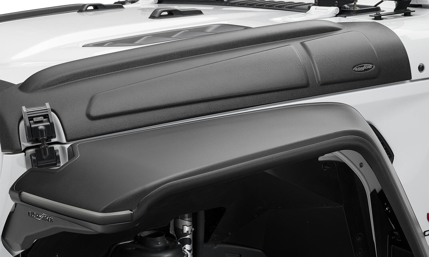 Black Trail Armor Hood Stone Guard For 18-23 Jeep Wrangler JL 2&4 Dr, 20-22 Gladiator Bushwacker-5