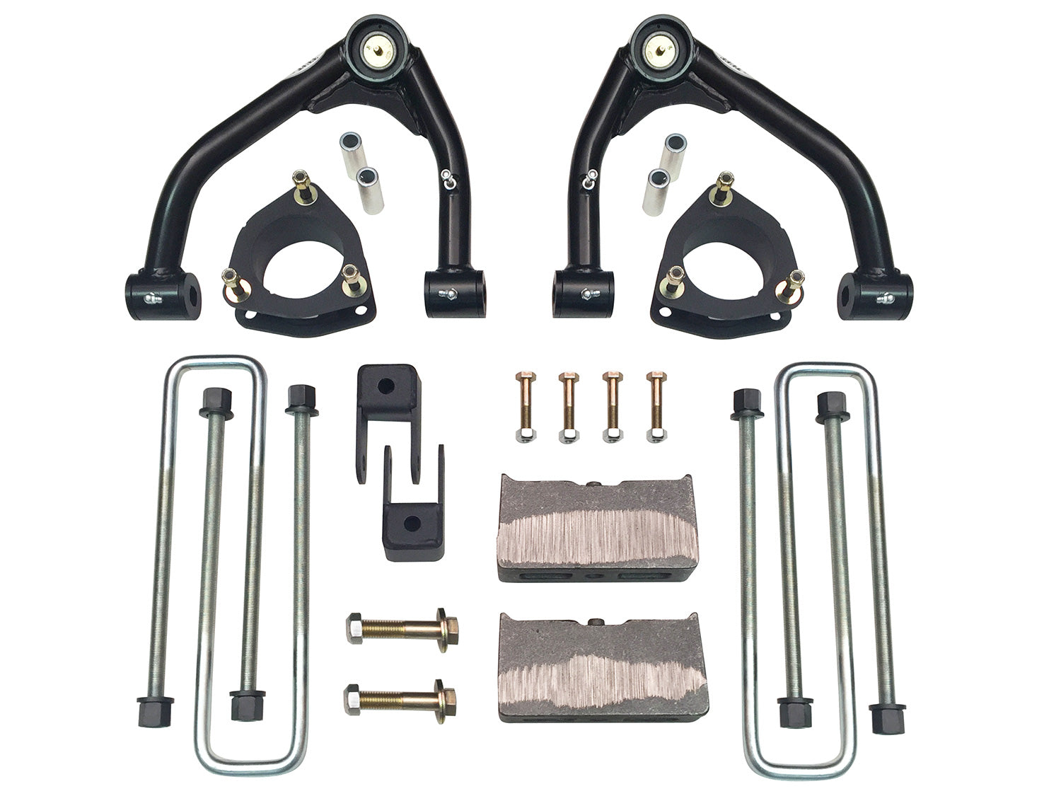 4 Inch Lift Kit 07-18 Silverado/Sierra 1500 2WD Fits Models with Aluminum OE Upper Control Arms or Stamped 2 Piece Steel Arms Tuff Country-1