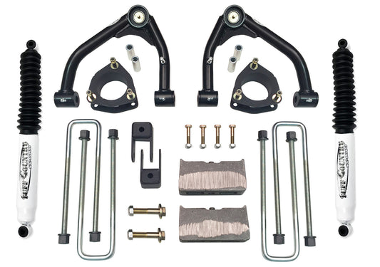 4 Inch Lift Kit 07-18 Silverado/Sierra 1500 2WD Fits Models with Aluminum OE Upper Control Arms or Stamped 2 Piece Steel Arms Tuff Country