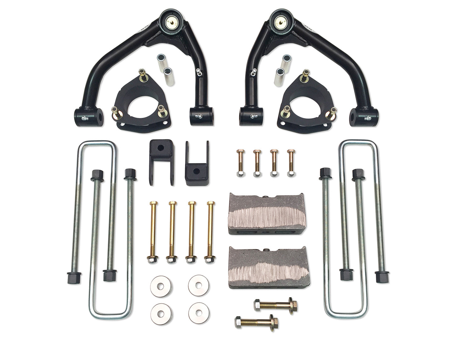 4 Inch Lift Kit 14-18 Silverado/Sierra 1500 4WD Fits Models with Aluminum OE Upper Control Arms or Stamped 2 Piece Steel Arms Tuff Country-1
