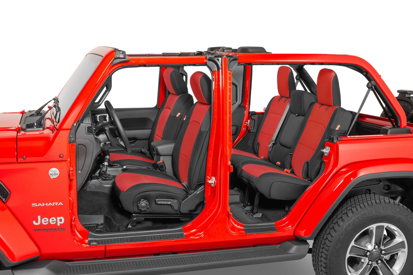 Jeep Wrangler Neoprene Seat Covers for 18-20 Jeep Wrangler JL Unlimited 4-Door w/Leather Interior Diver Down-12