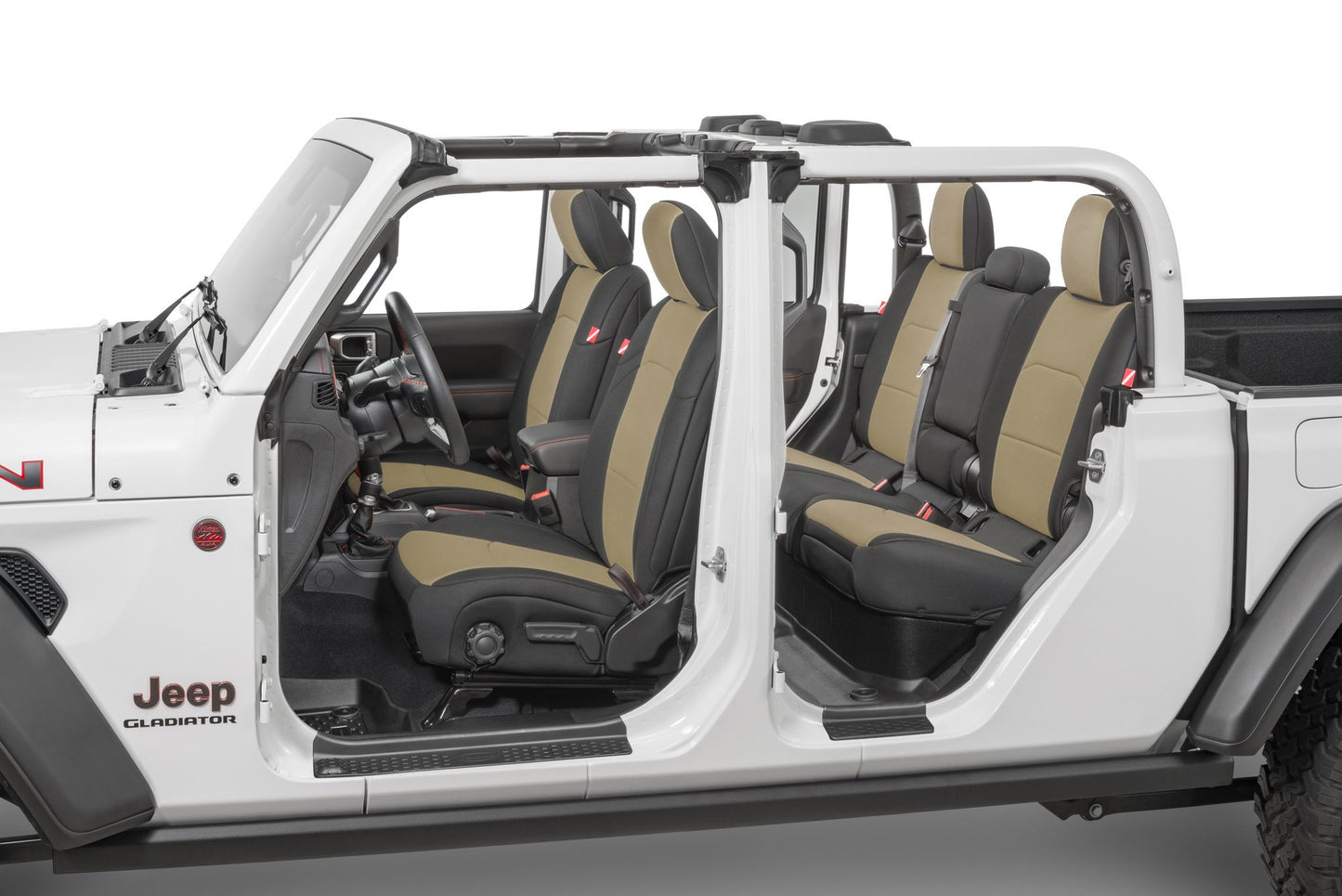 Diver Down Jeep Wrangler Front and Rear Neoprene Seat Covers for 20-21 Jeep Gladiator JT w/Cloth Interior Diver Down