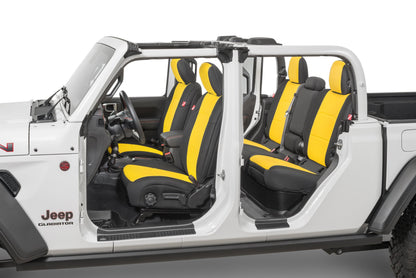 Jeep Wrangler Front and Rear Neoprene Seat Covers for 20-21 Jeep Gladiator JT w/Leather Interior Diver Down-6