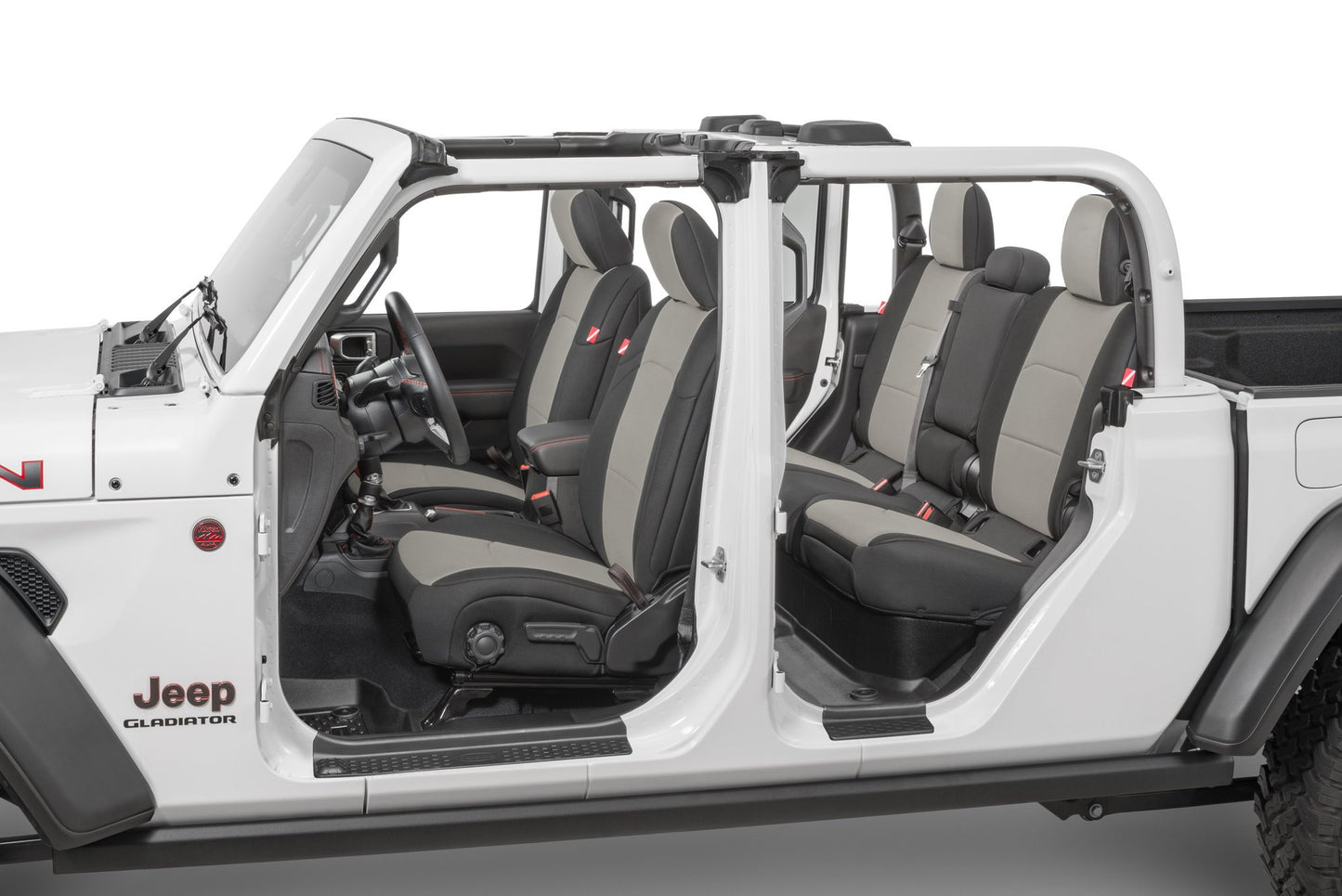 Diver Down Jeep Wrangler Front and Rear Neoprene Seat Covers for 20-21 Jeep Gladiator JT w/Leather Interior Diver Down