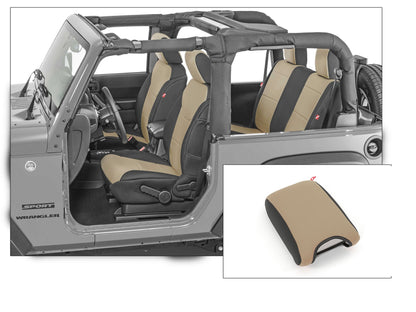 Jeep Wrangler Neoprene Seat Covers with Free Center Console Cover for 07-10 Wrangler JK 2 Door Black Diver Down-10