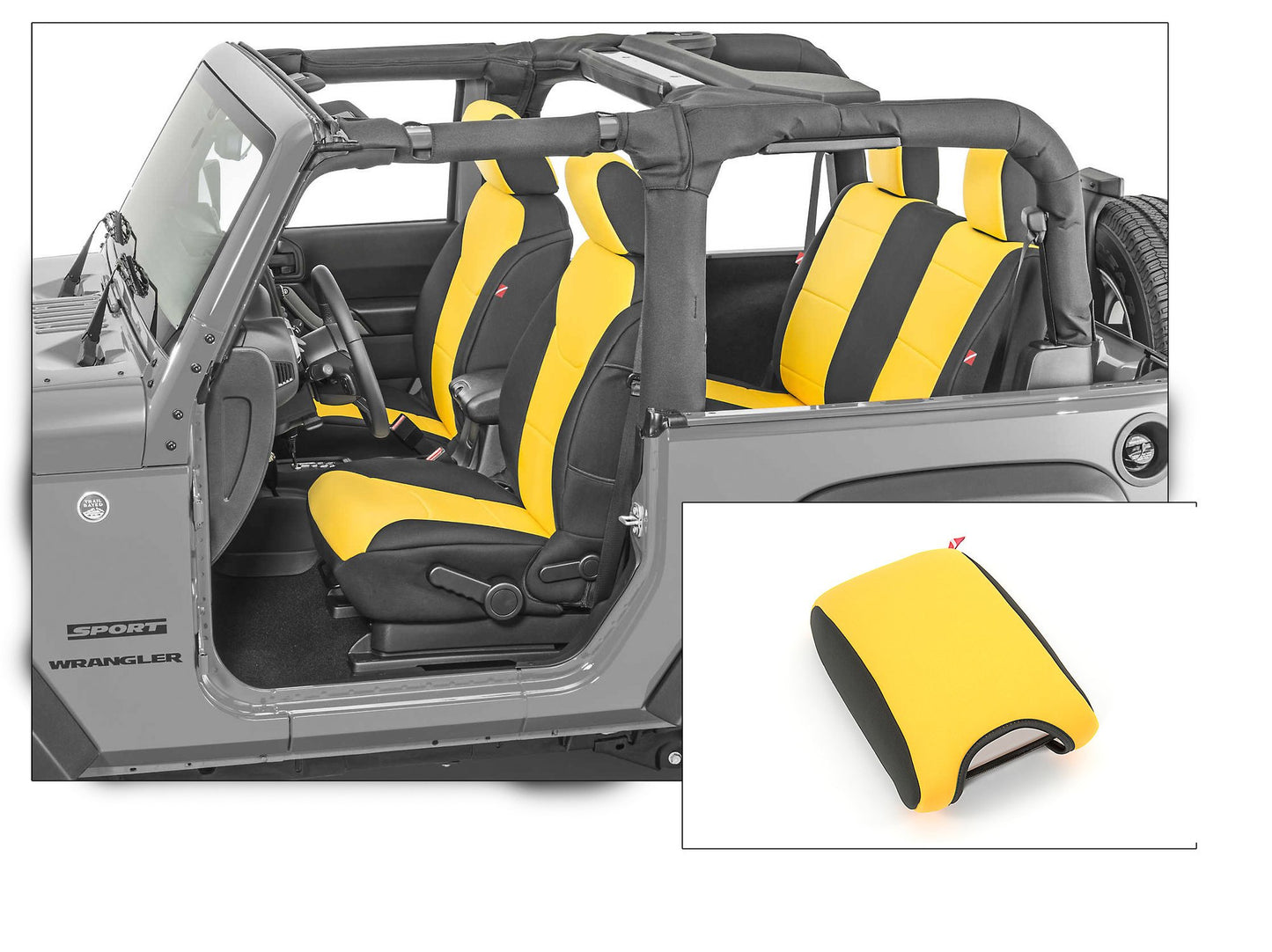 Diver Down Jeep Wrangler Neoprene Seat Covers with Free Center Console Cover for 07-10 Wrangler JK 2 Door Black Diver Down