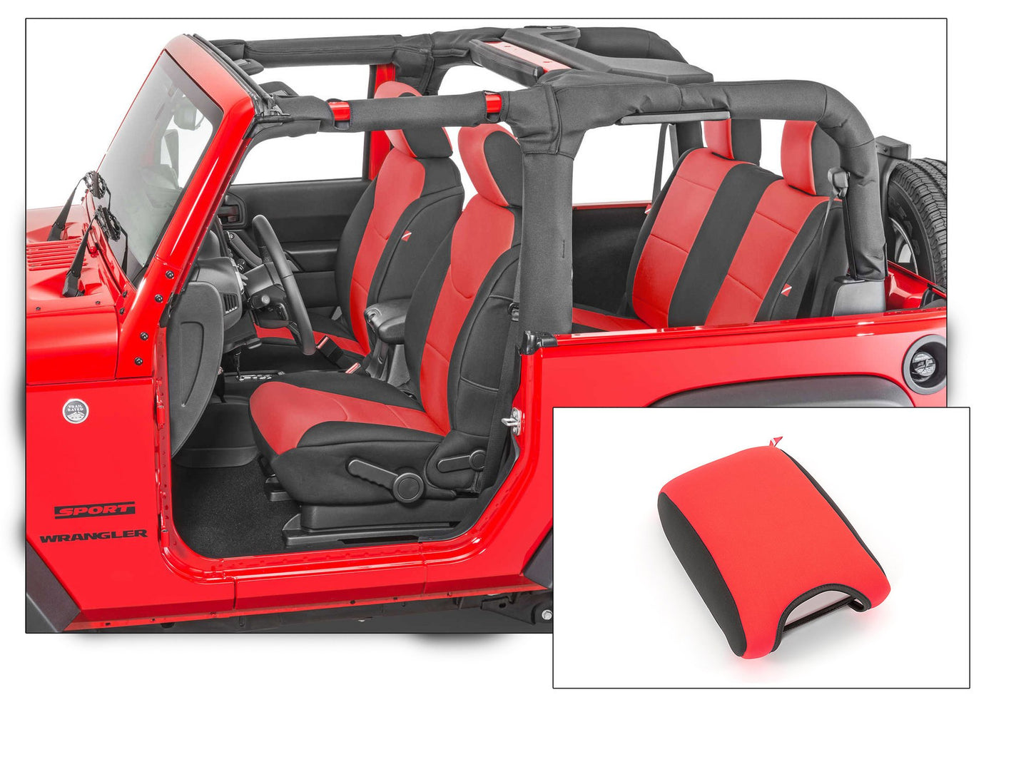 Diver Down Jeep Wrangler Neoprene Seat Covers with Free Center Console Cover for 07-10 Wrangler JK 2 Door Black Diver Down