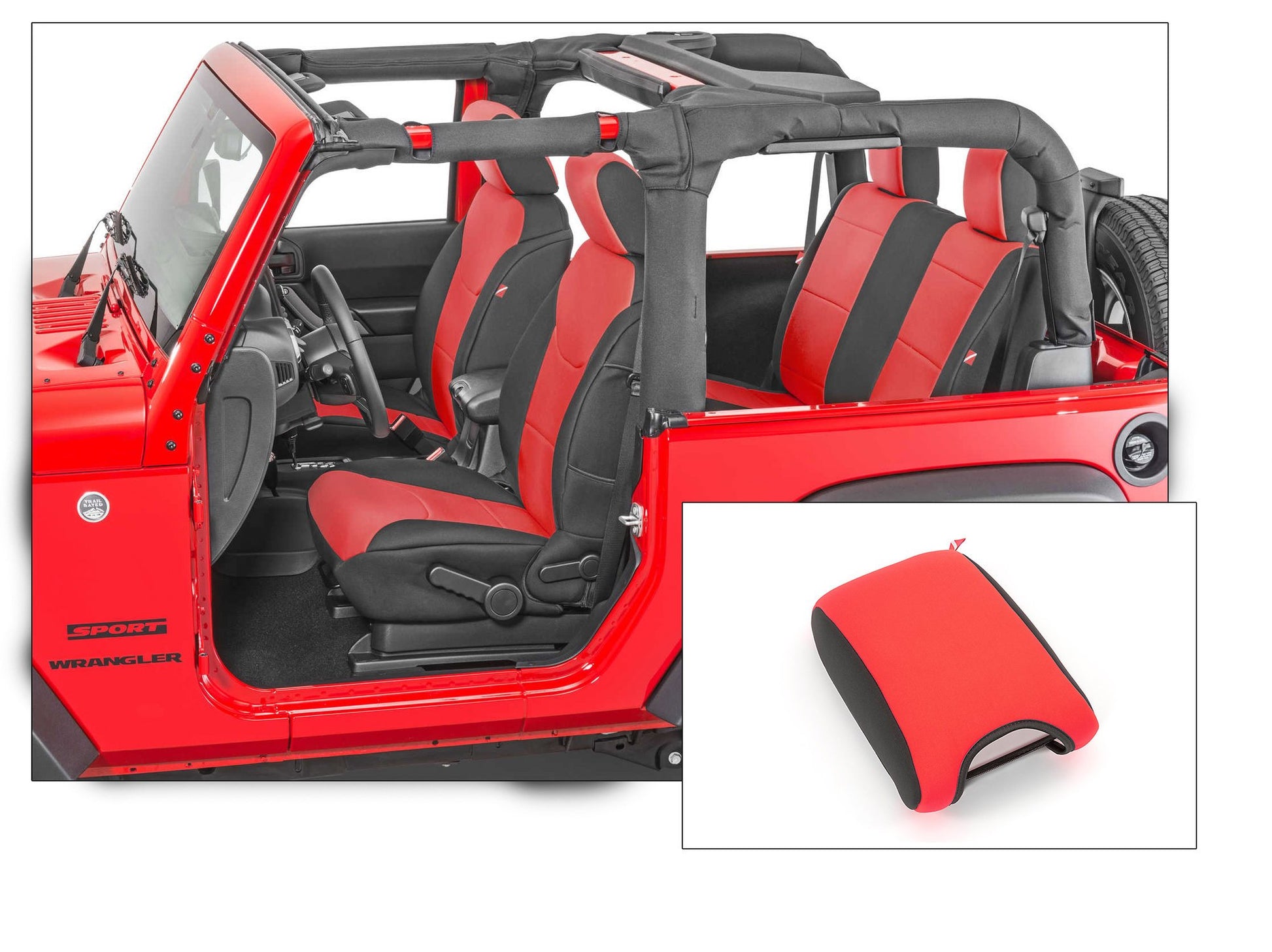 Diver Down Jeep Wrangler Neoprene Seat Covers with Free Center Console Cover for 07-10 Wrangler JK 2 Door Black Diver Down