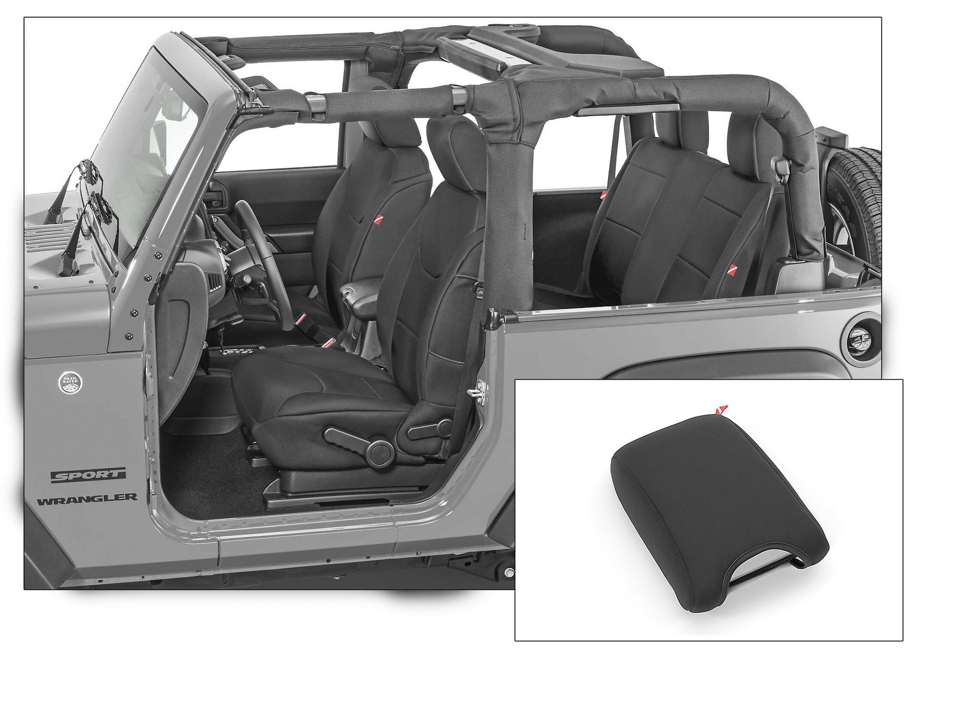 Diver Down Jeep Wrangler Neoprene Seat Covers with Free Center Console Cover for 11-12 Wrangler JK 2 Door Diver Down