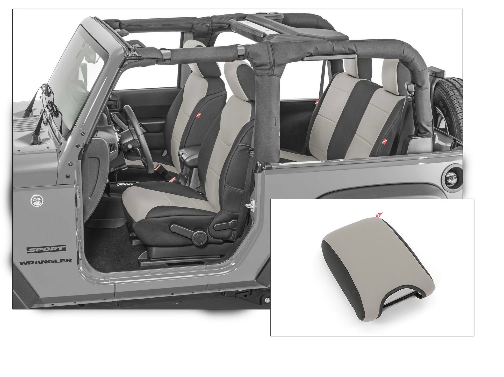 Diver Down Jeep Wrangler Neoprene Seat Covers with Free Center Console Cover for 11-12 Wrangler JK 2 Door Diver Down
