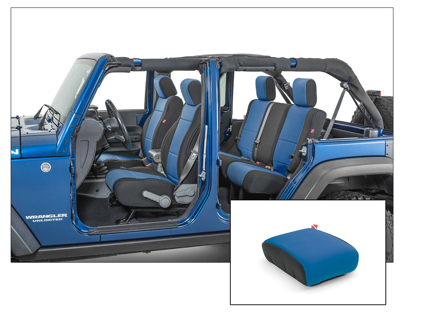 Diver Down Jeep Wrangler Neoprene Seat Covers Front And Rear with Free Center Console Cover for 11-12 Wrangler Unlimited JK Diver Down