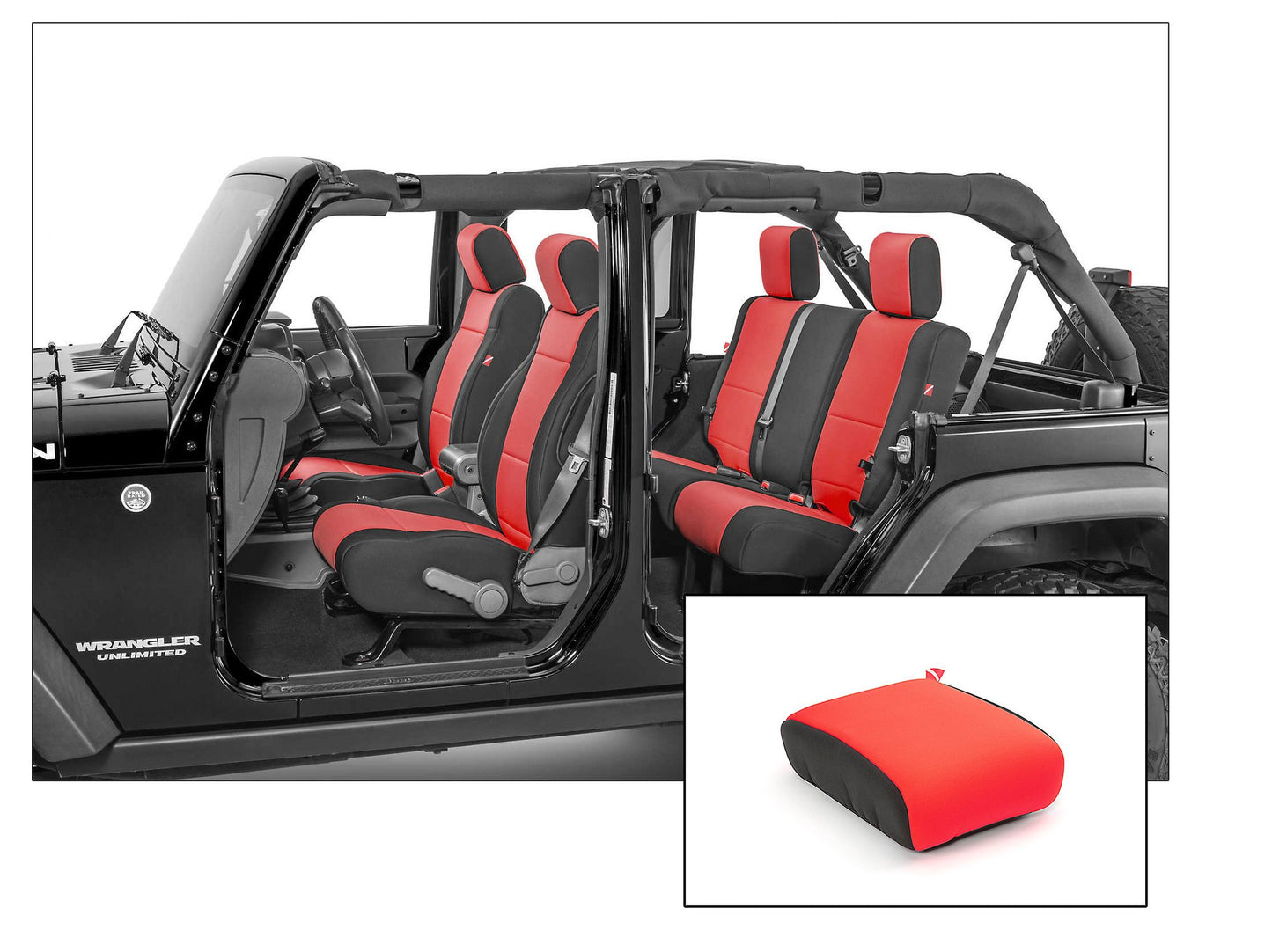 Diver Down Jeep Wrangler Neoprene Seat Covers Front And Rear with Free Center Console Cover for 11-12 Wrangler Unlimited JK Diver Down
