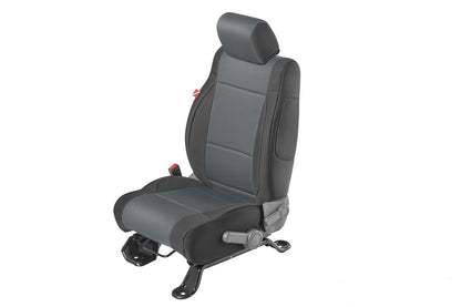 Jeep Wrangler Neoprene Seat Covers Front And Rear with Free Center Console Cover for 07 Wrangler Unlimited JK Diver Down-3