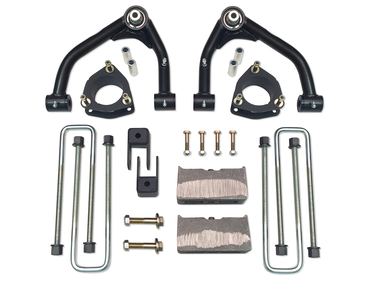 4 Inch Uni Ball Lift Kit 07-18 Silverado/Sierra 1500 2WD Fits Models with Aluminum OE Upper Control Arms or Stamped 2 Piece Steel Arms Tuff Country-1