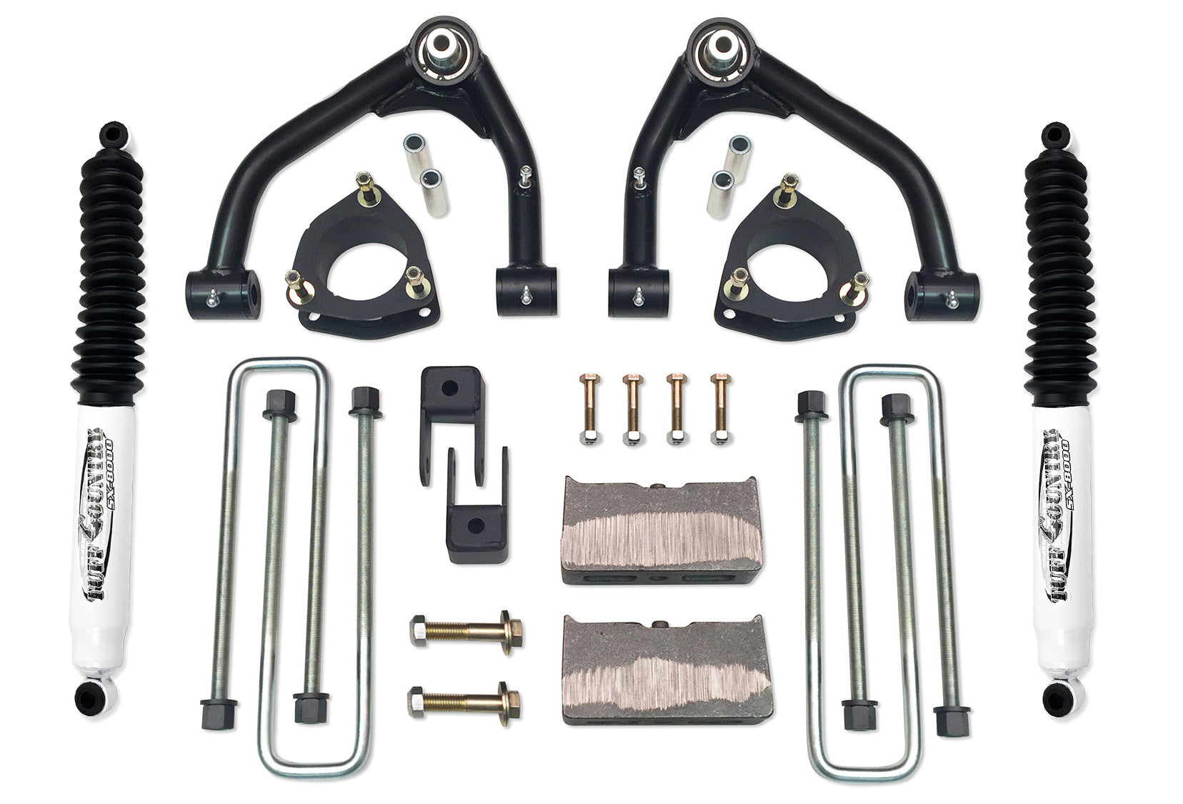 4 Inch Uni Ball Lift Kit 07-18 Silverado/Sierra 1500 2WD Fits Models with Aluminum OE Upper Control Arms or Stamped 2 Piece Steel Arms Tuff Country