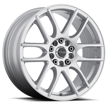 Aluminum 17x7.5 Mystique 141S Gloss Silver Raceline Wheels-2