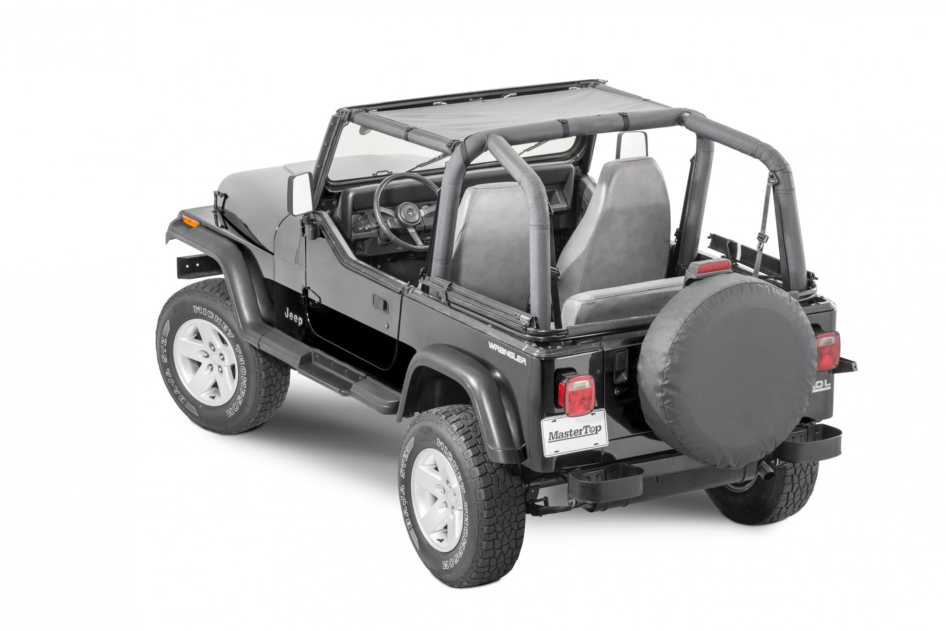 MasterTop Jeep YJ Mesh Bimini Top ShadeMaker For 87-95 Wrangler YJ MasterTop