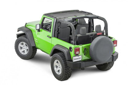 Jeep JK Mesh Bimini Top ShadeMaker For 07-18 Wrangler JK 2 Door Black MasterTop
