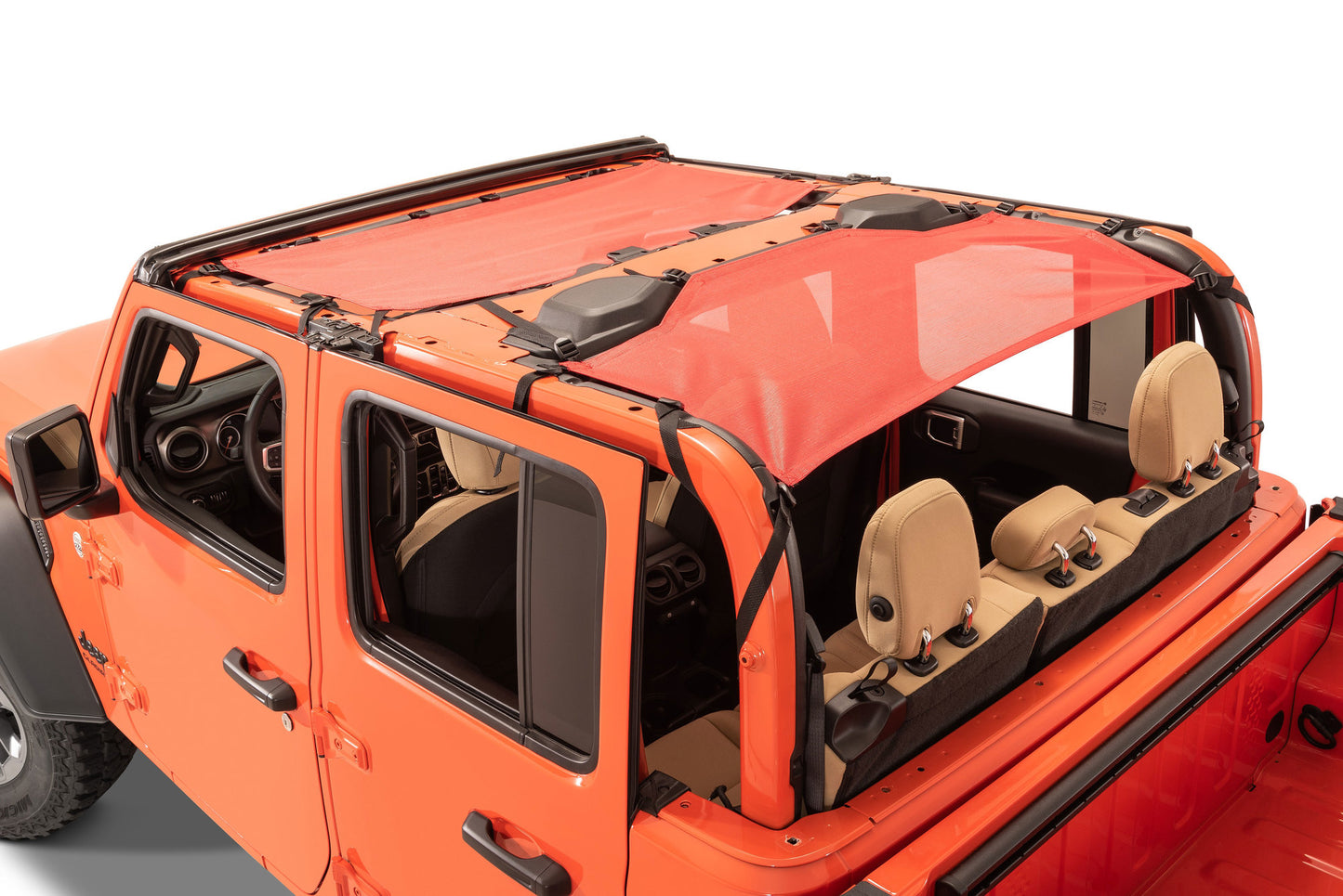 MasterTop ShadeMaker Freedom Mesh Bimini Top Plus 2020-Current JT Jeep Gladiator 4 Dr MasterTop