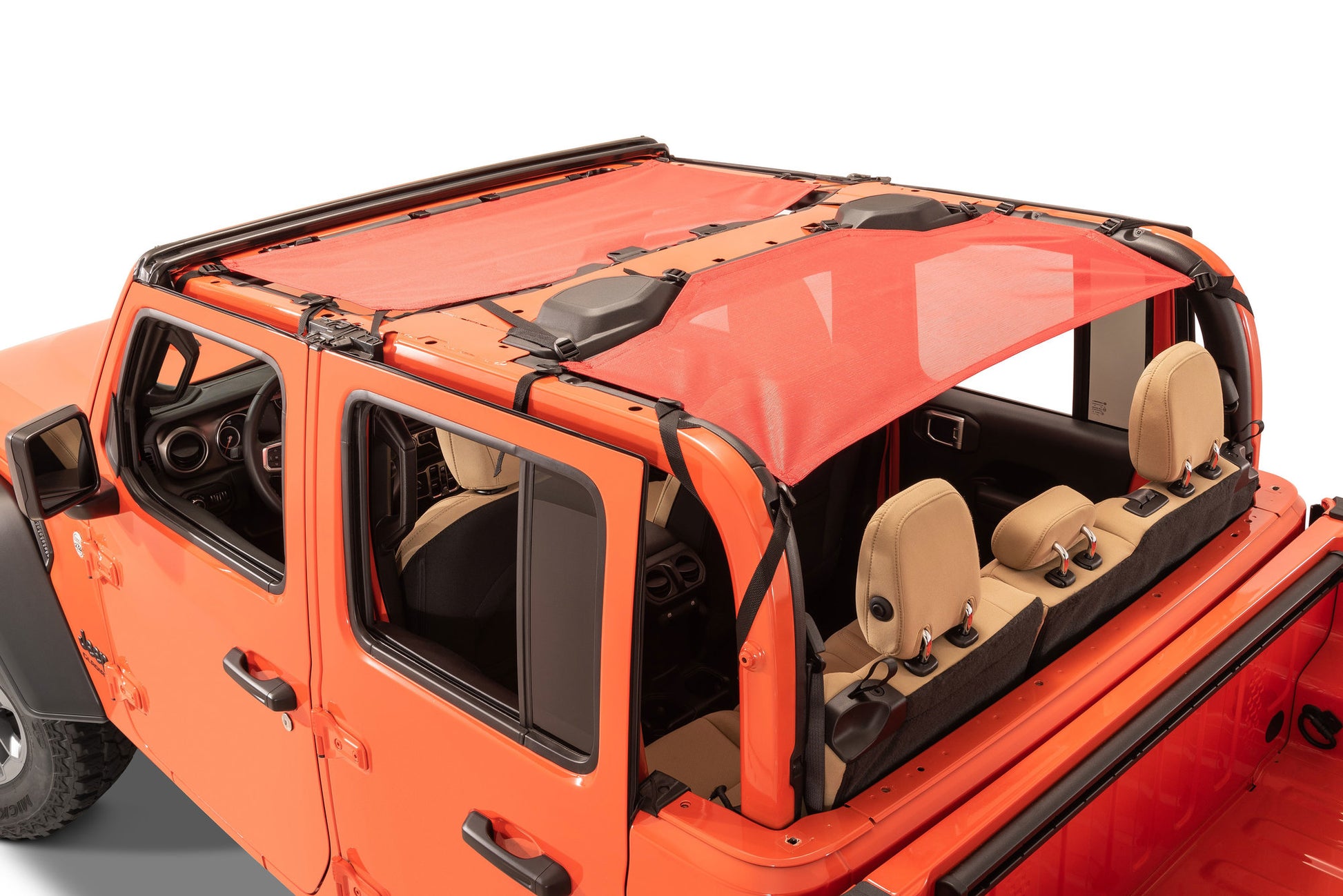 MasterTop ShadeMaker Freedom Mesh Bimini Top Plus 2020-Current JT Jeep Gladiator 4 Dr MasterTop