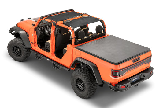 ShadeMaker Freedom Mesh Bimini Top Plus 20-Present JT Jeep Gladiator 4 Dr Black MasterTop