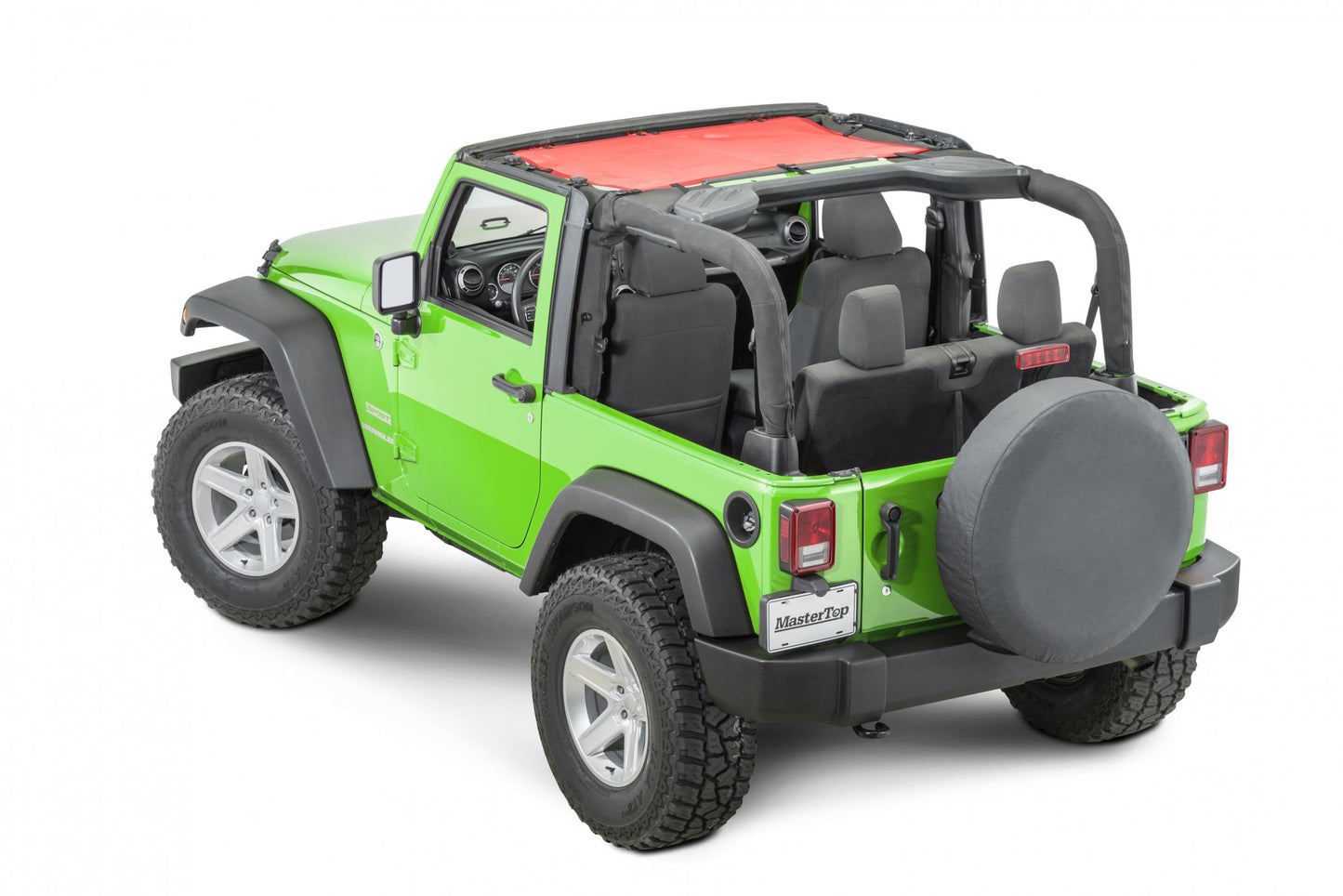 MasterTop Jeep JK Mesh Bimini Top ShadeMaker Plus For 07-18 Wrangler JK 2 Door MasterTop