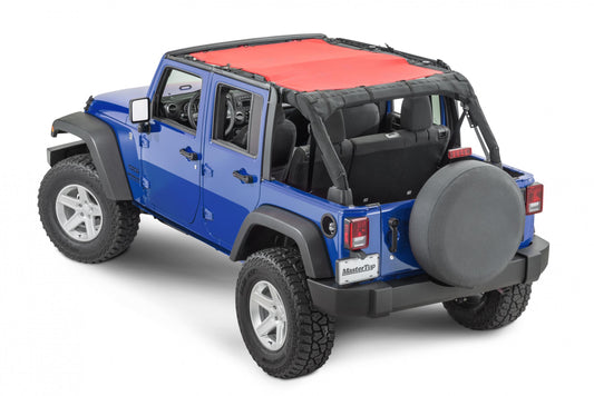 Jeep JK Mesh Bimini Top ShadeMaker Plus For 07-18 Wrangler JK 4 Door MasterTop