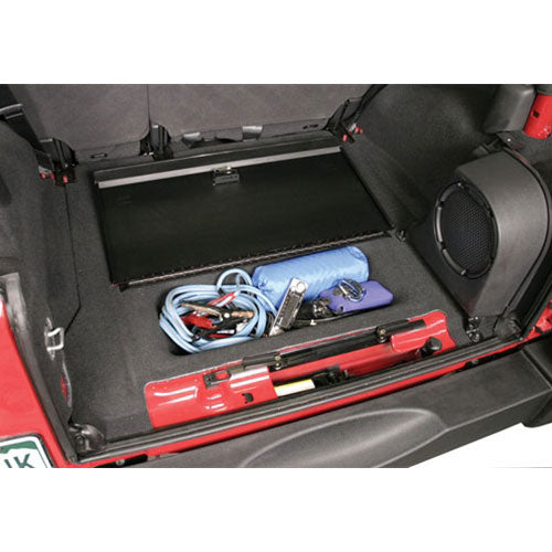 In-Floor Locking Cargo Lid - 07-18 Wrangler JK Black Products Tuffy Security-1