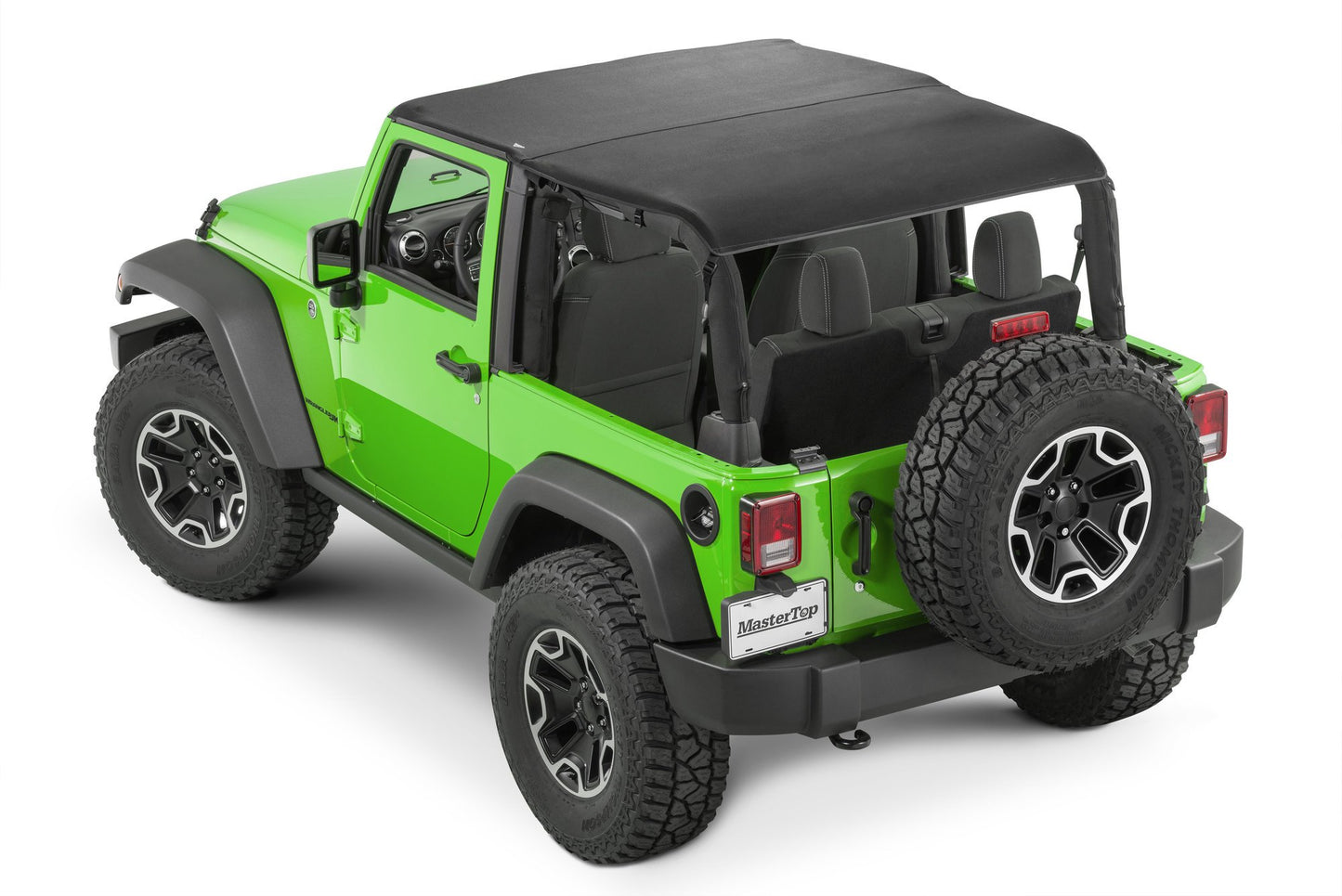 MasterTop Jeep JK Cable Style Bimini Top Plus For 07-09 Wrangler JK w/Header Includes Conversion MasterTwill MasterTop