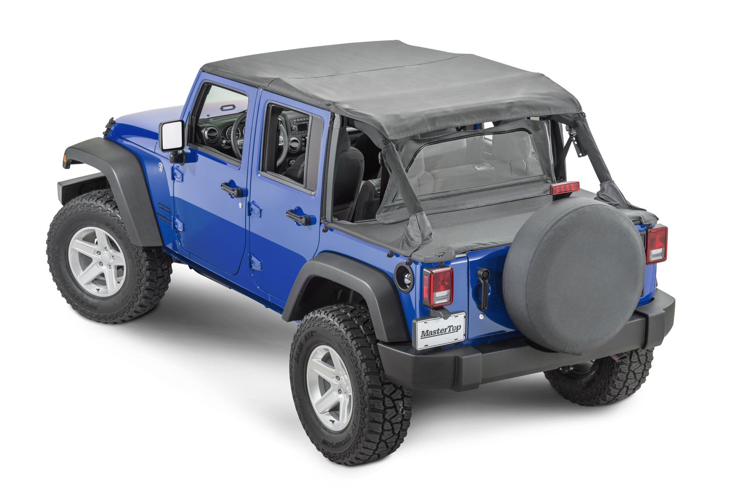 MasterTop Jeep JK Bimini Top Plus For 07-18 Wrangler JK Black Diamond MasterTop