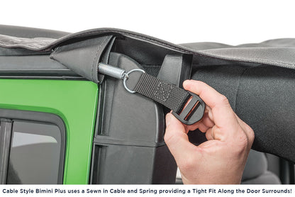 Jeep JK Cable Style Bimini Top Plus For 10-18 Wrangler JK w/ Header Mastertwill MasterTop-3