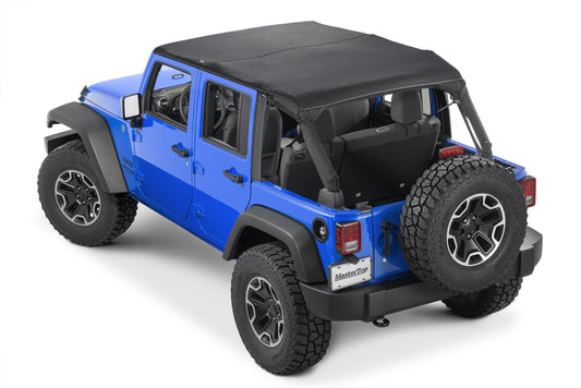 Jeep JK Cable Style Bimini Top Plus For 10-18 Wrangler JK w/ Header Mastertwill MasterTop