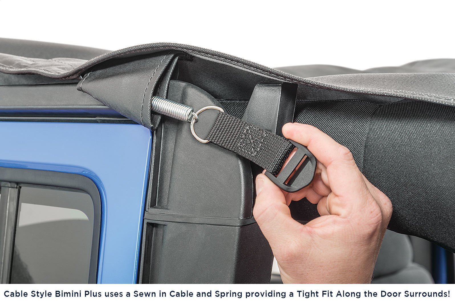 Jeep JK Cable Style Bimini Top Plus For 10-18 Wrangler JK w/ Header Mastertwill MasterTop-1
