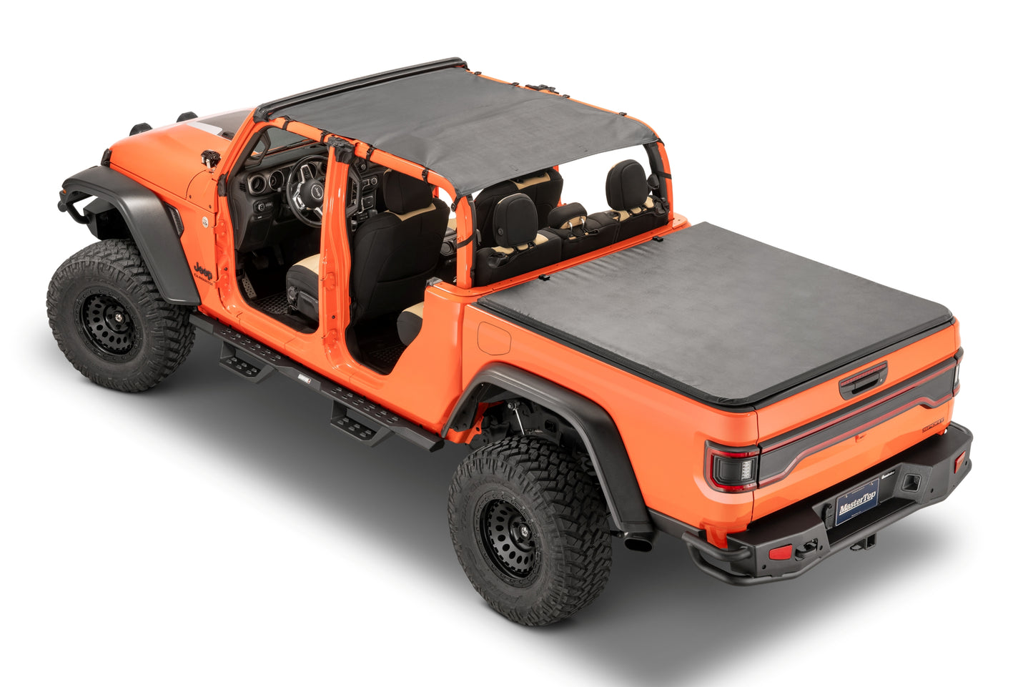 Bimini Top Plus 20-Present Jeep JT Gladiator 4Dr Black Diamond MasterTop