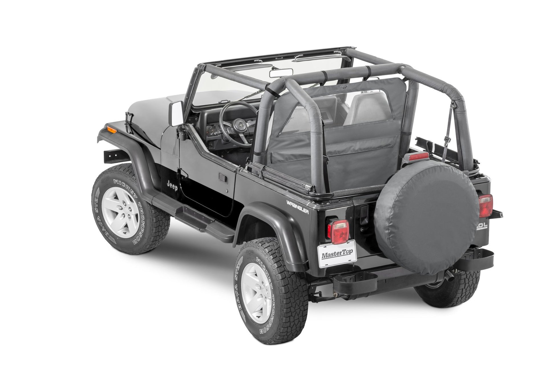 Jeep Zip Down WindStopper For 80-06 Jeep CJ 87-06 Wrangler TJ/YJ Black Diamond MasterTop-1