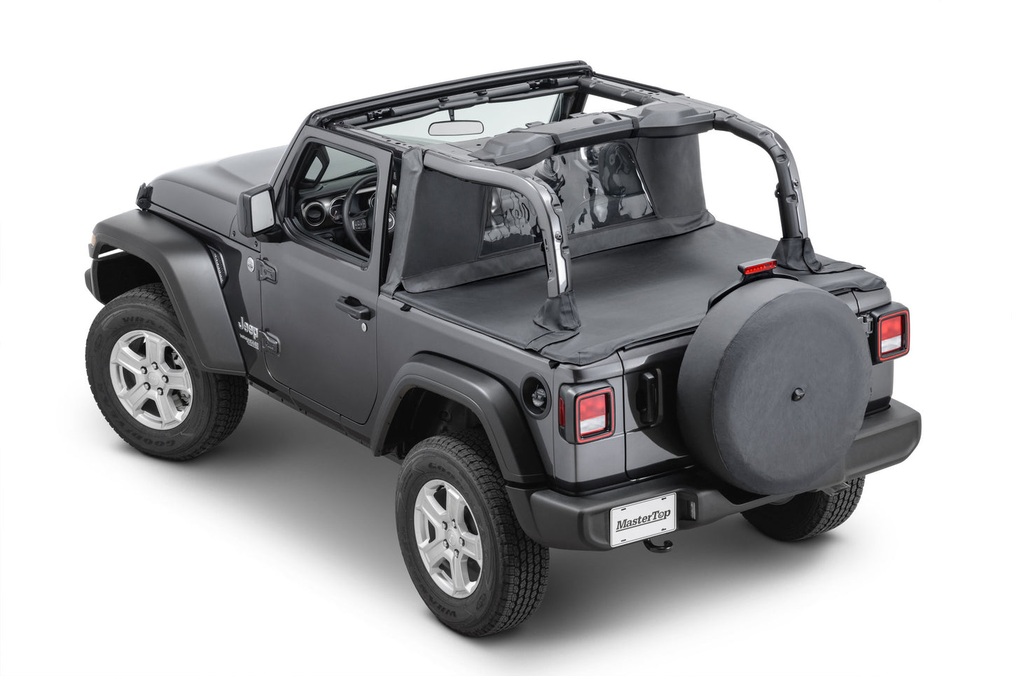 Wind Stopper/Tonneau Cover Combo 2018-Current Jeep JL Wrangler 2Dr Soft Top Models MasterTop-5