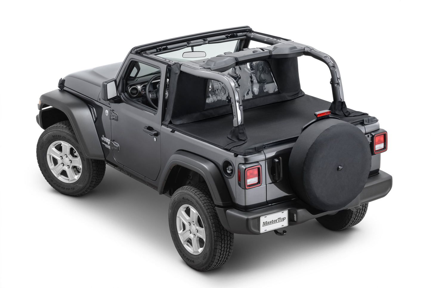 Wind Stopper/Tonneau Cover Combo 2018-Current Jeep JL Wrangler 2Dr Hard Top Models MasterTop-7