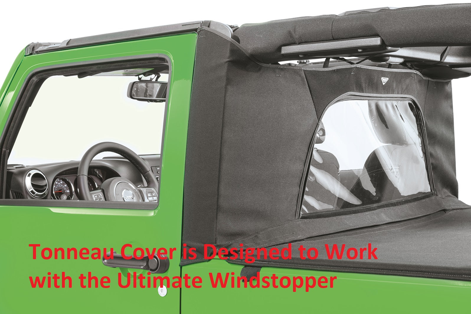Jeep Tonneau Cover For 07-18 Jeep JK Wrangler 2 Door For Use with Windstopper Plus Mastertwill MasterTop-1