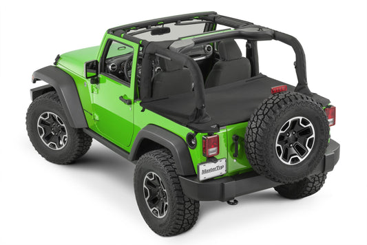 MasterTop Jeep Tonneau Cover For 07-18 Jeep JK Wrangler 2 Door For Use with Windstopper Plus Mastertwill MasterTop