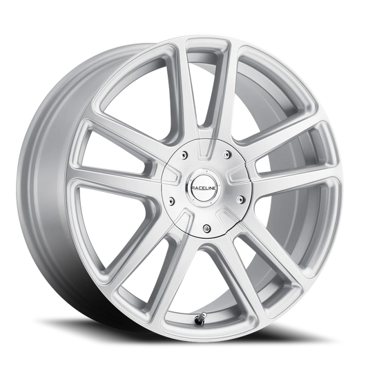 Aluminum 18x8 Encore 145S Hyper Silver Raceline Wheels-1