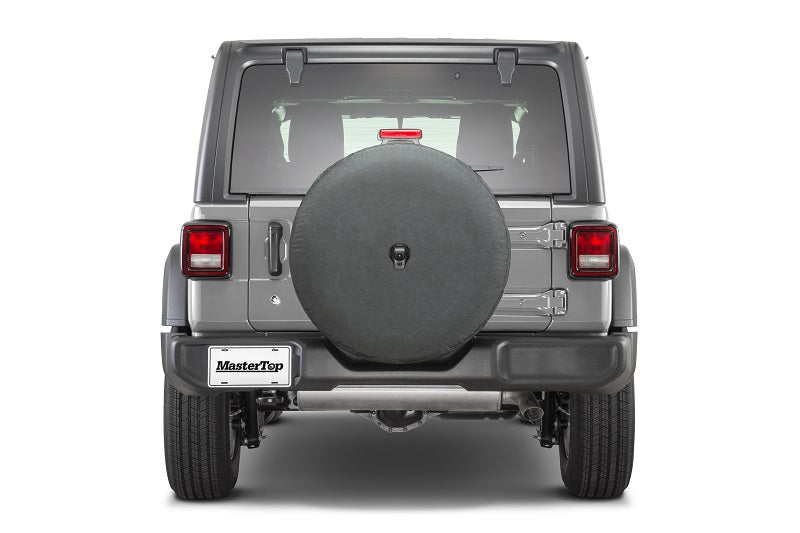 MasterTop Jeep Wrangler JL Spare Tire Cover For 18-Pres Wrangler JL 32 inch 245/75R17 and 255/70R18 Black MasterTop
