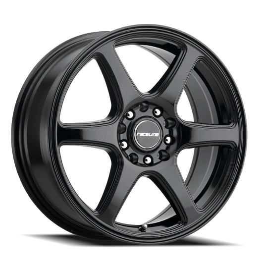Aluminum 14x5.5 Matrix 146B Gloss Black Raceline Wheels-1