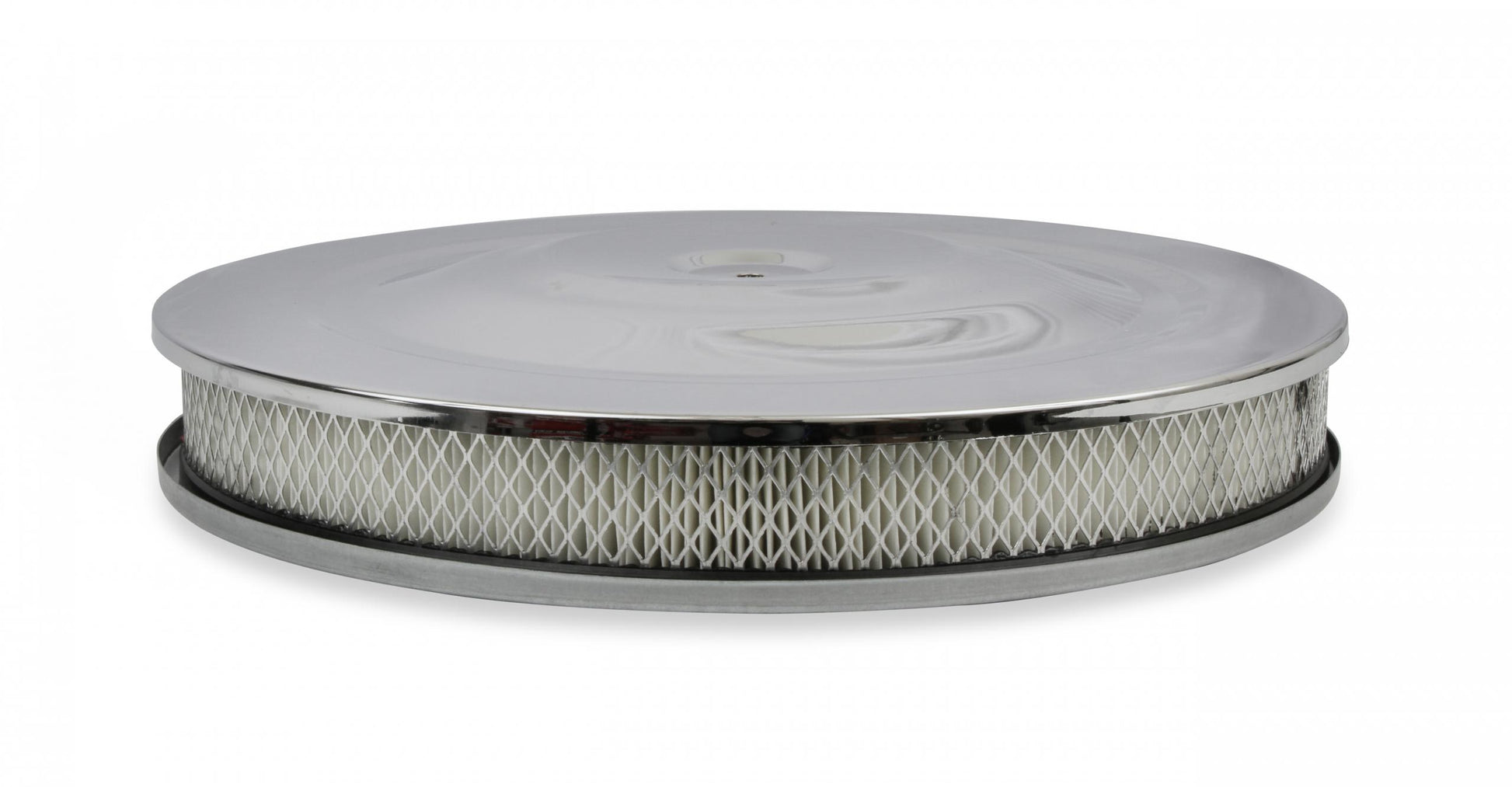Air Cleaner 14 Inch Diameter x 2-1/4 Inch Tall Chrome Fits 5-1/8 Inch Diameter Carb Neck Mr Gasket-6
