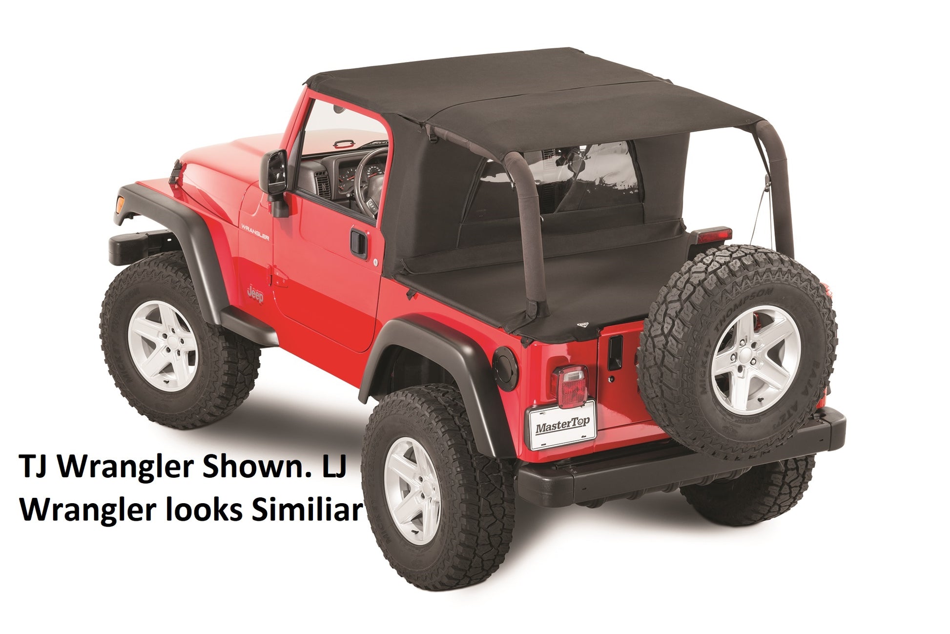 MasterTop Jeep TJ Ultimate Soft Top Combo Bimini Top Plus For 04-06 Wrangler TJ Unlimited WindStopper Plus and Tonneau MasterTop
