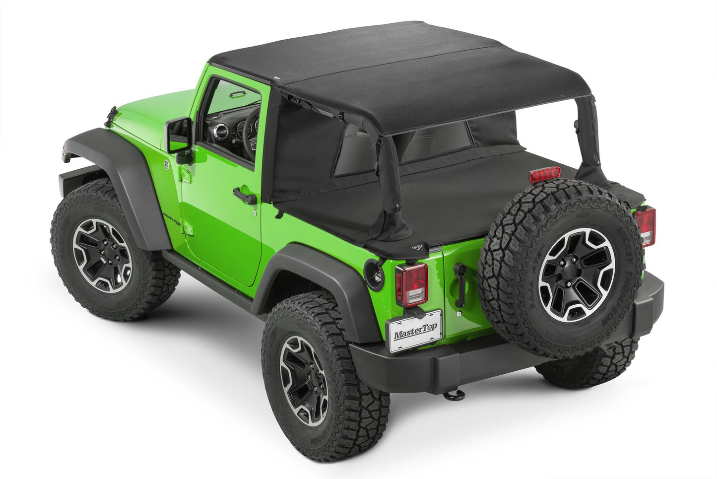 Jeep JK Combo For Soft Top Equipped Cable Style Bimini Top For 07-09 Wrangler JK 2 Door w/s Header WindStopper Plus and Tonneau MasterTop