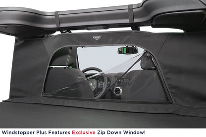 Jeep JK Combo For Soft Top Equipped Cable Style Bimini Top For 10-18 Wrangler JK 2 Door w/s Header WindStopper Plus and Tonneau MasterTop-4