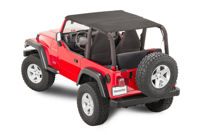 Jeep TJ Ultimate Soft Top Combo Bimini Top Plus For 97-02 Wrangler TJ WindStopper Plus and Tonneau No Door Skin MasterTop-1