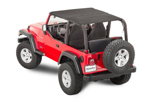 Jeep TJ Ultimate Soft Top Combo Bimini Top Plus For 97-02 Wrangler TJ WindStopper Plus and Tonneau No Door Skin MasterTop-1